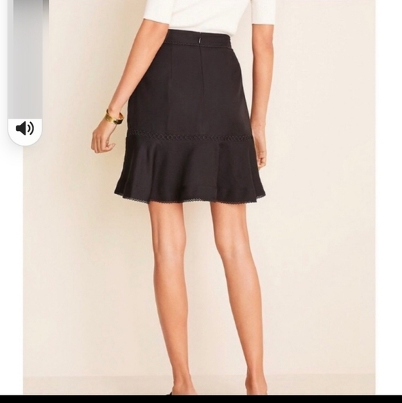 Ann Taylor Textured Flared Mini Skirt - Picture 2 of 3